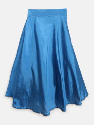 blue silk blend lehnga choli - 17797414 - Standard Image - 3