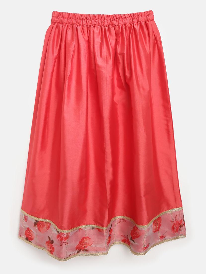 pink silk blend lehnga choli - 17797421 - Zoom Image - 4
