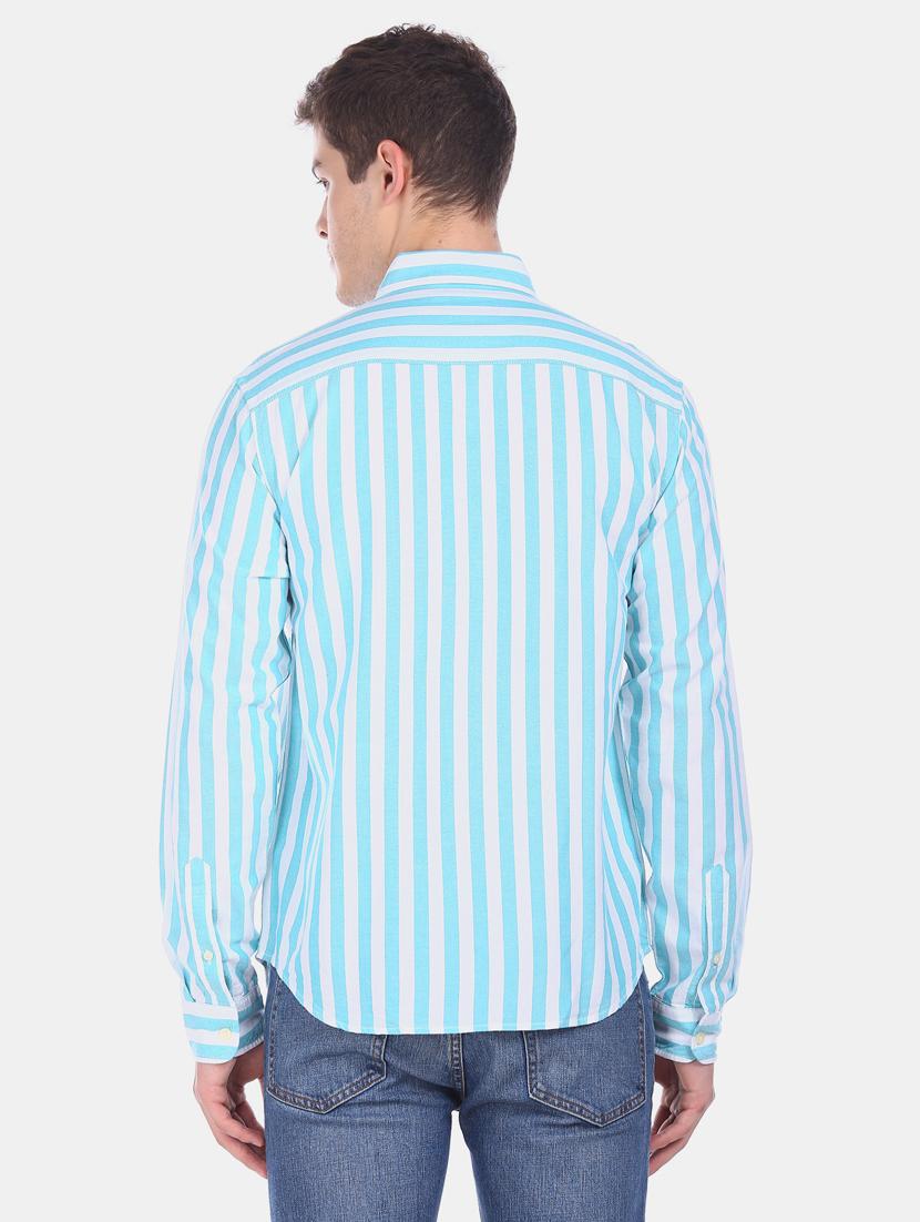 blue striped casual shirt - 17798031 - Zoom Image - 3