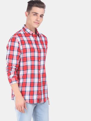 red checkered casual shirt - 17798049 - Standard Image - 2