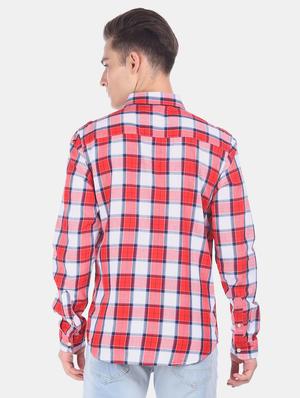 red checkered casual shirt - 17798049 - Standard Image - 3