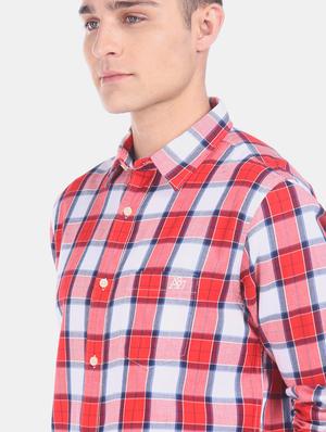red checkered casual shirt - 17798049 - Standard Image - 5