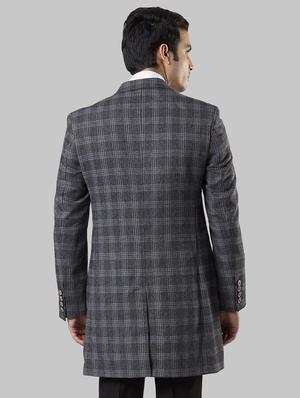 grey checkered single breasted formal blazer - 17800262 - Standard Image - 3