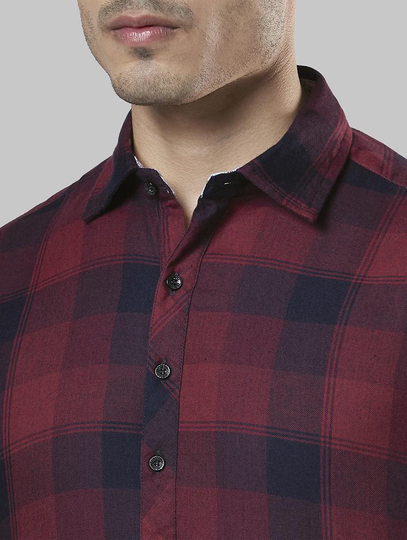 maroon checkered pathani kurta - 17800769 - Zoom Image - 5