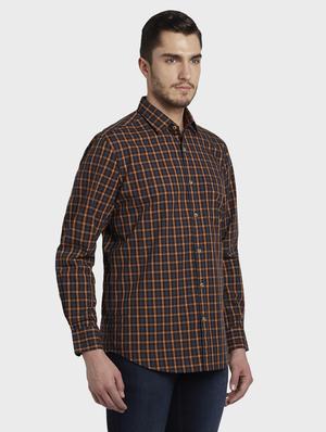 yellow checkered casual shirt - 17801587 - Standard Image - 2