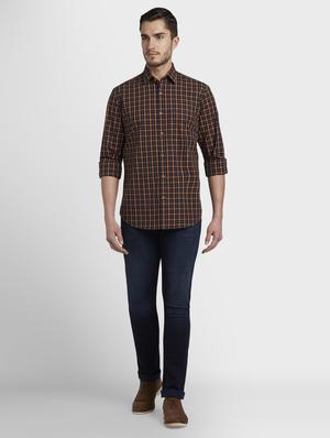 yellow checkered casual shirt - 17801587 - Standard Image - 4