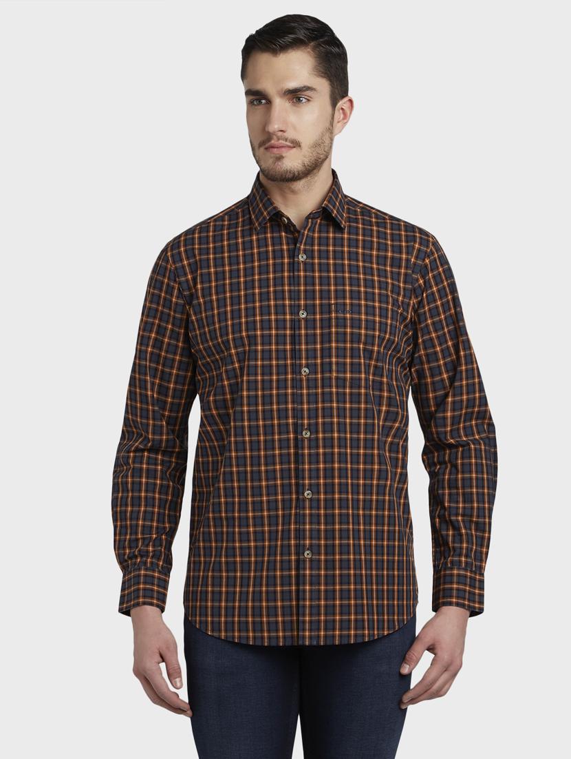 yellow checkered casual shirt - 17801587 - Zoom Image - 1