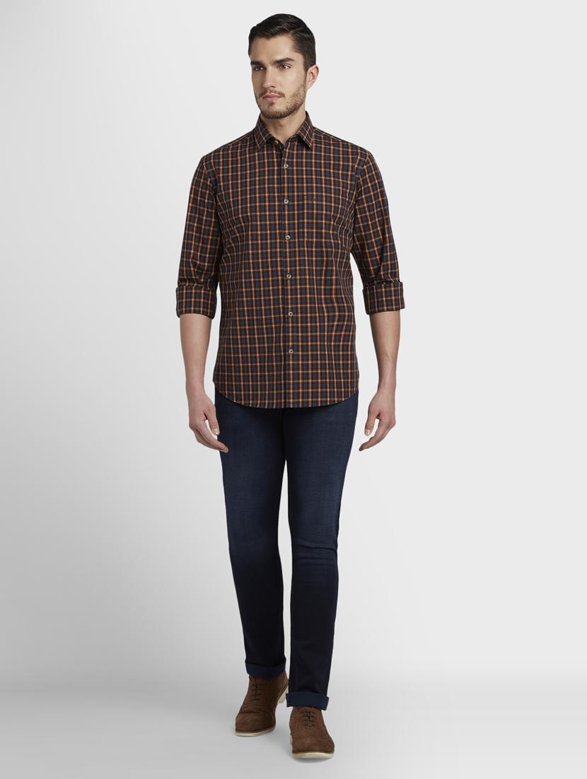 yellow checkered casual shirt - 17801587 - Zoom Image - 4