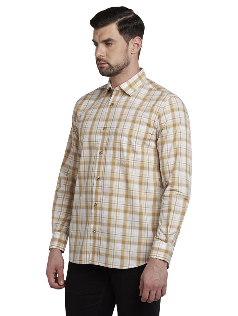 beige checkered casual shirt - 17801664 - Zoom Image - 2