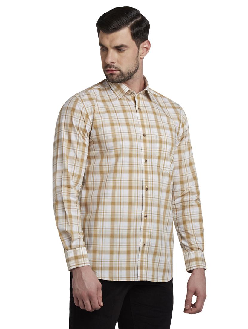 beige checkered casual shirt - 17801664 - Zoom Image - 3