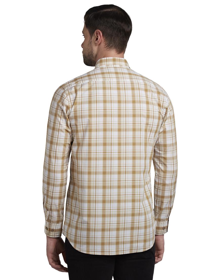 beige checkered casual shirt - 17801664 - Zoom Image - 4