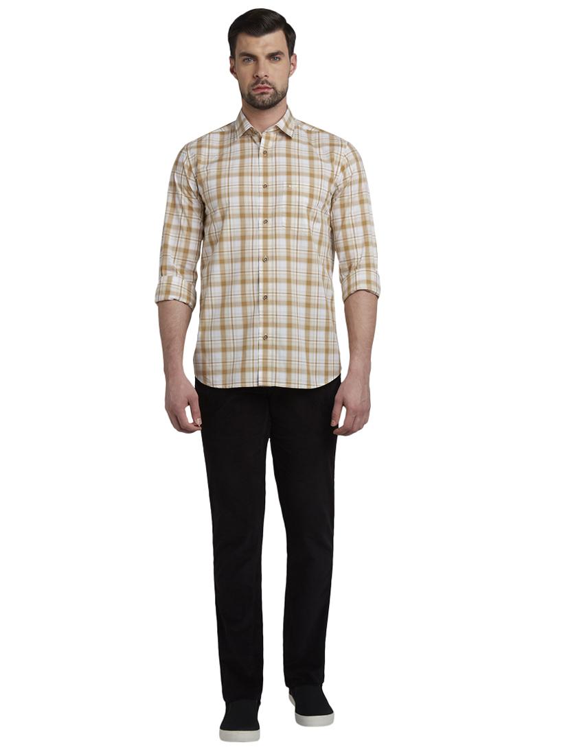 beige checkered casual shirt - 17801664 - Zoom Image - 5