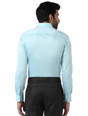 green solid formal shirt - 17801685 - Standard Image - 3