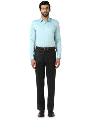 green solid formal shirt - 17801685 - Standard Image - 4