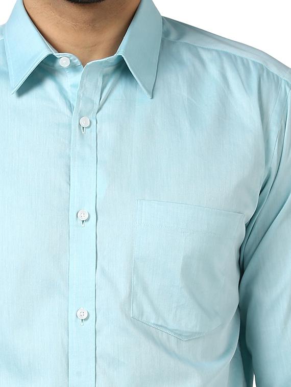 green solid formal shirt - 17801685 - Zoom Image - 5