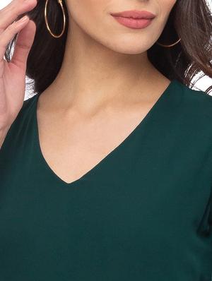 v-neck flared tiered dress - 17801732 - Standard Image - 4