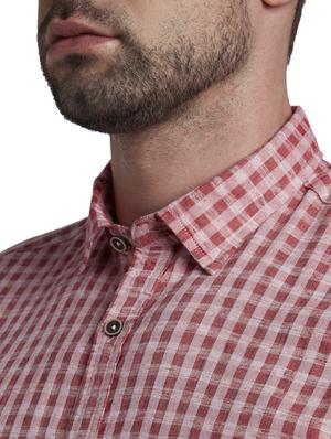 red checkered casual shirt - 17801765 - Standard Image - 6
