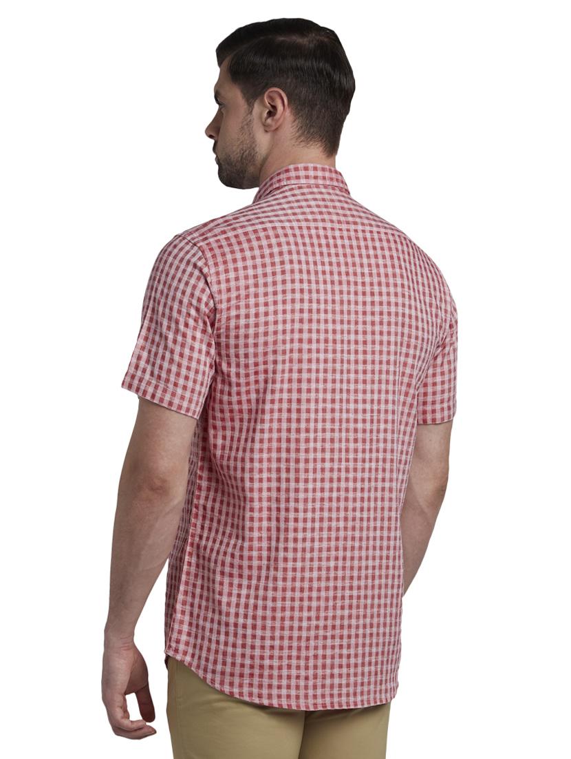 red checkered casual shirt - 17801765 - Zoom Image - 4