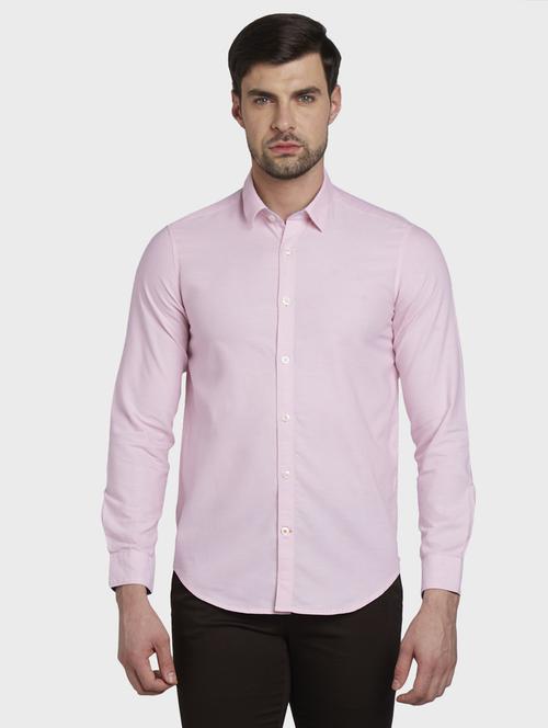 pink solid casual shirt - 17801866 - Standard Image - 1