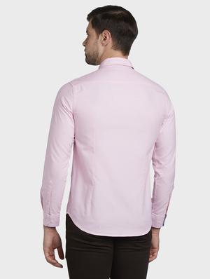 pink solid casual shirt - 17801866 - Standard Image - 3
