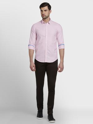 pink solid casual shirt - 17801866 - Standard Image - 4
