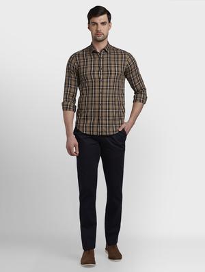 brown checkered casual shirt - 17801910 - Standard Image - 4