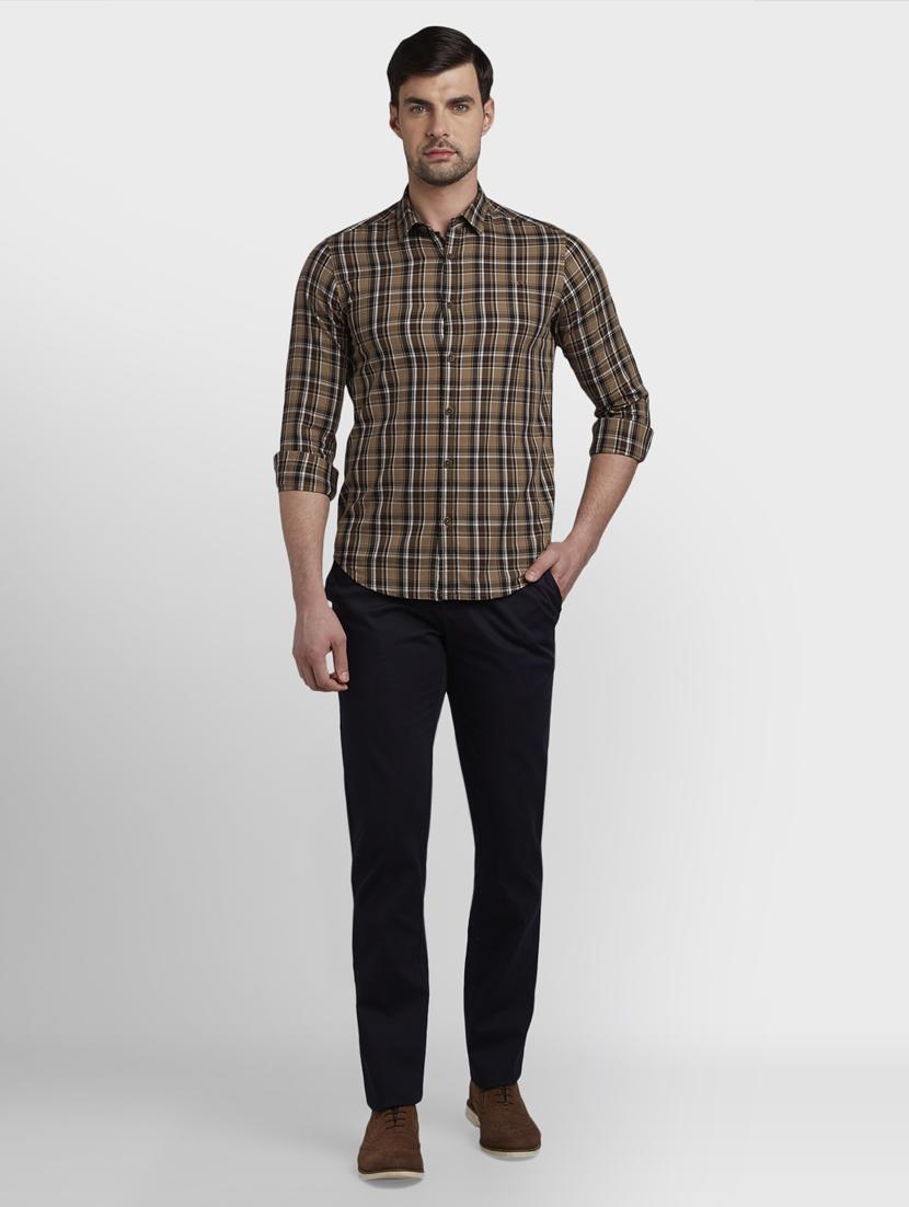 brown checkered casual shirt - 17801910 - Zoom Image - 4