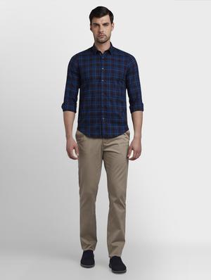 blue checkered casual shirt - 17801916 - Standard Image - 4