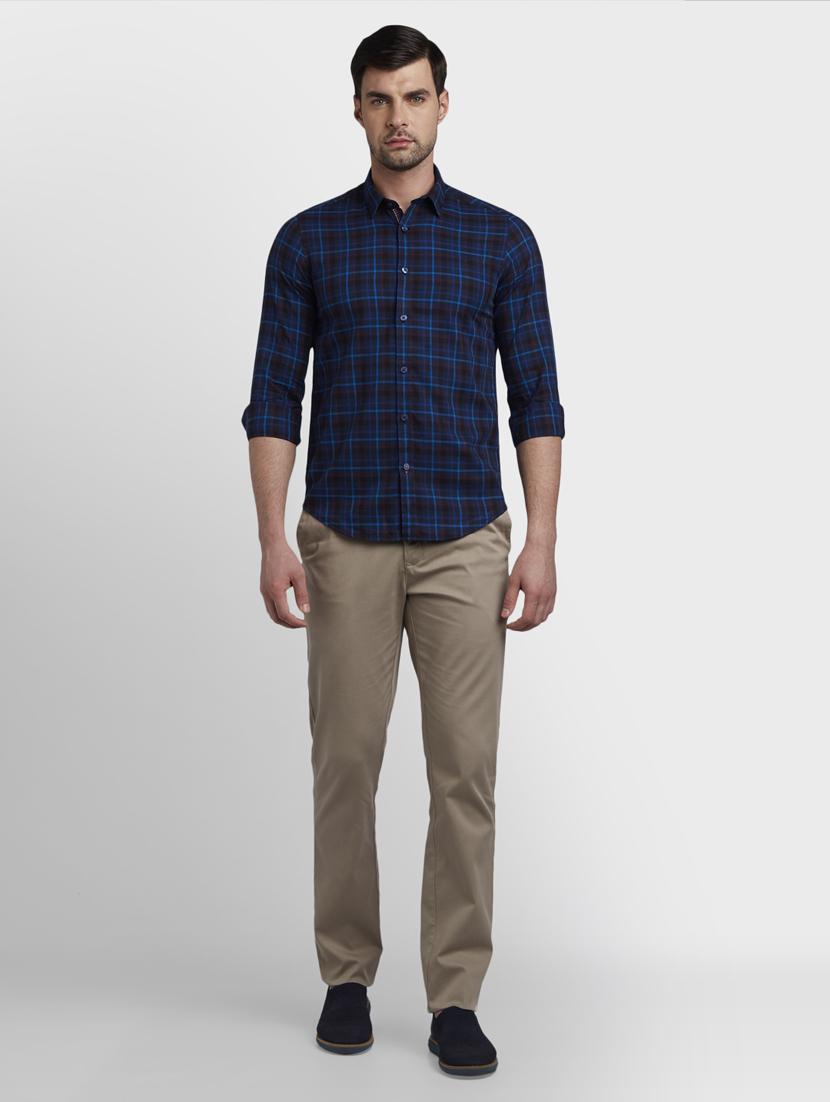 blue checkered casual shirt - 17801916 - Zoom Image - 4