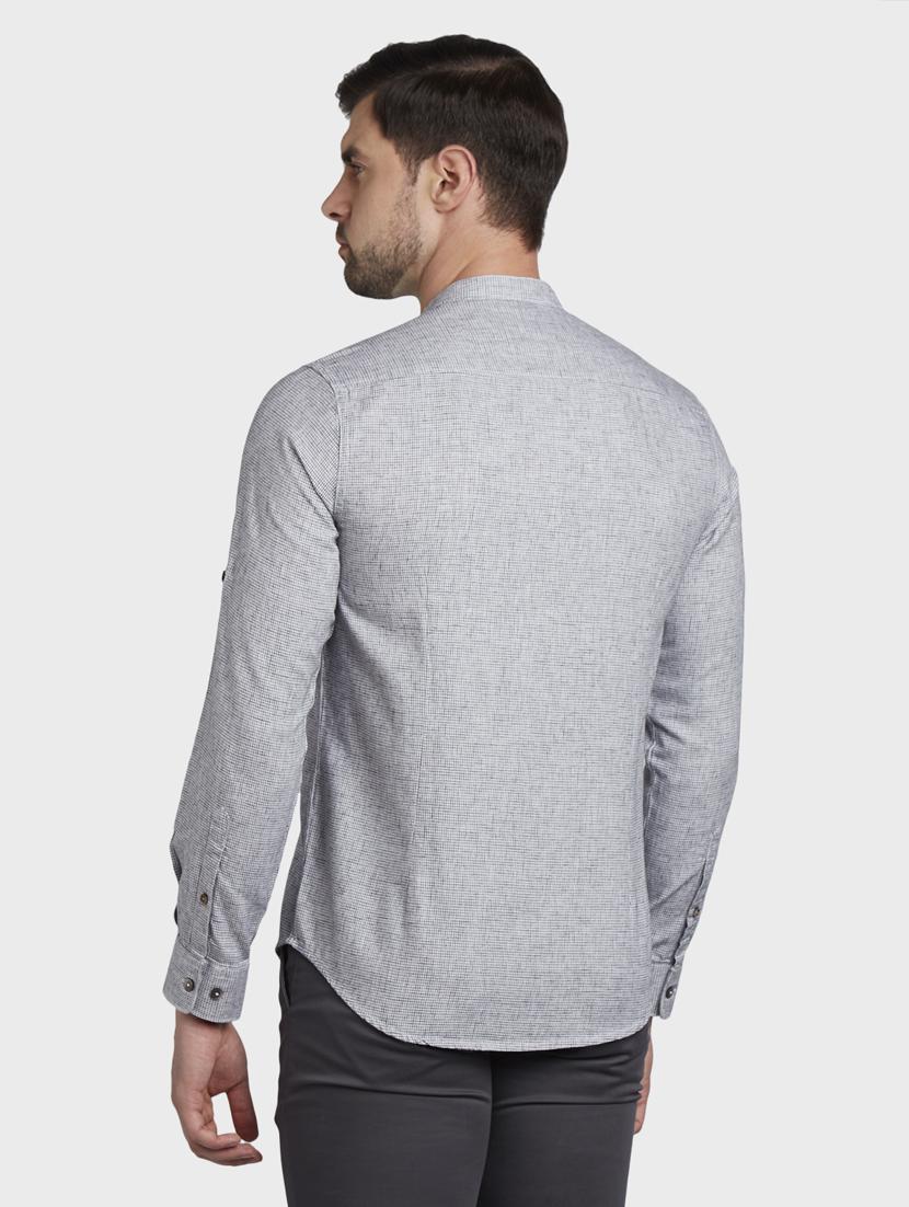 grey self design casual shirt - 17801932 - Zoom Image - 3