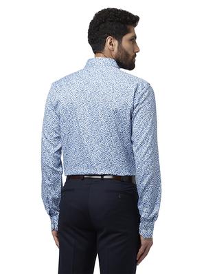 blue floral formal shirt - 17801938 - Standard Image - 3
