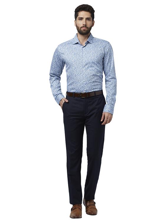 blue floral formal shirt - 17801938 - Zoom Image - 4