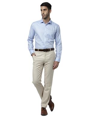 blue solid formal shirt - 17801949 - Standard Image - 4