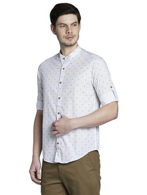 white printed casual shirt - 17801953 - Standard Image - 2