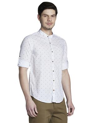white printed casual shirt - 17801953 - Standard Image - 3