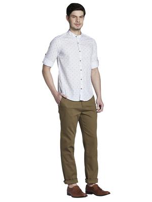 white printed casual shirt - 17801953 - Standard Image - 5