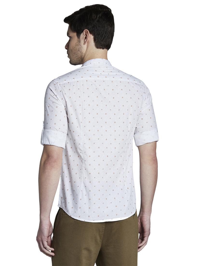 white printed casual shirt - 17801953 - Zoom Image - 4