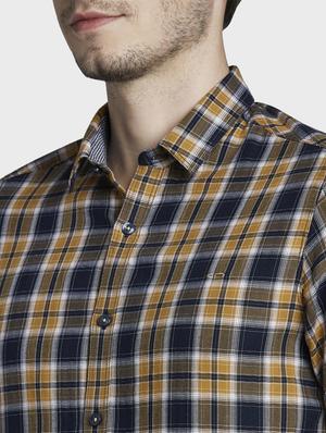 beige checkered casual shirt - 17801998 - Standard Image - 6