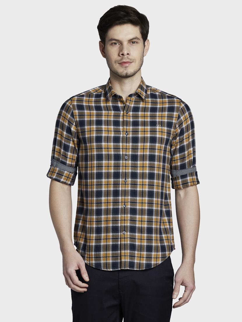 beige checkered casual shirt - 17801998 - Zoom Image - 1