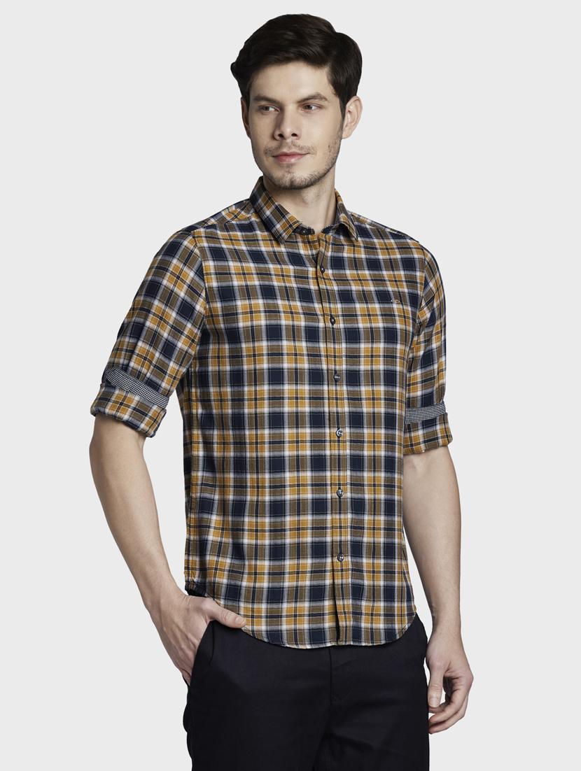 beige checkered casual shirt - 17801998 - Zoom Image - 3