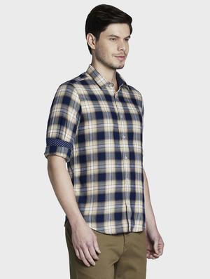 beige checkered casual shirt - 17802000 - Standard Image - 3