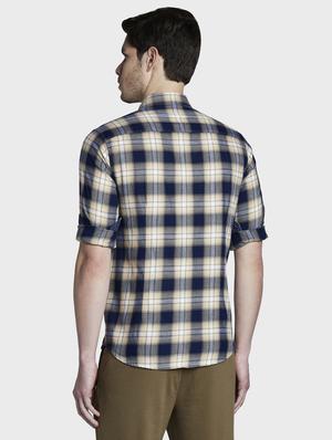 beige checkered casual shirt - 17802000 - Standard Image - 4