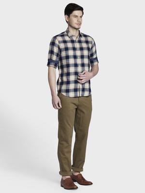 beige checkered casual shirt - 17802000 - Standard Image - 5