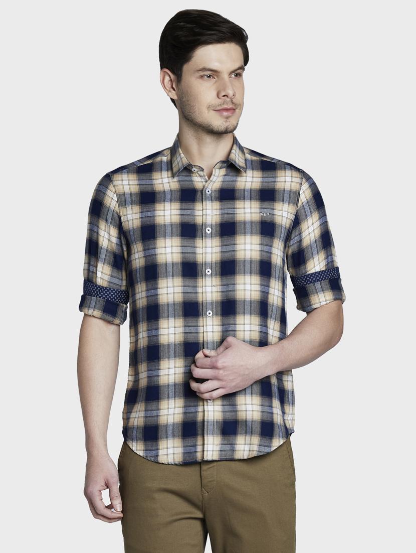 beige checkered casual shirt - 17802000 - Zoom Image - 1