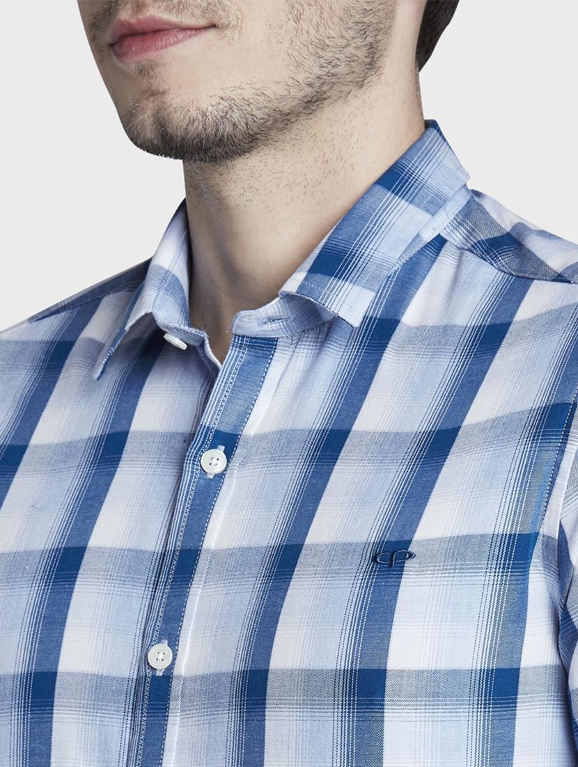 blue checkered casual shirt - 17802018 - Zoom Image - 6