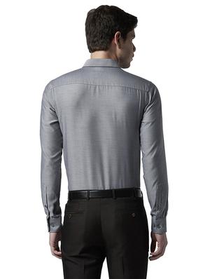 grey solid formal shirt - 17802059 - Standard Image - 3