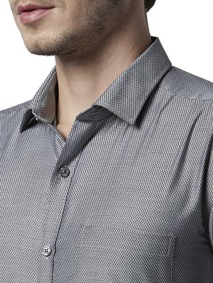 grey solid formal shirt - 17802059 - Standard Image - 5
