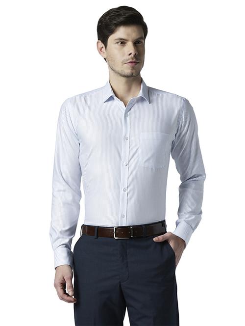 blue striped formal shirt - 17802063 - Standard Image - 1