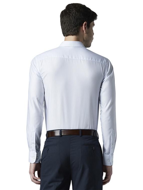 blue striped formal shirt - 17802063 - Zoom Image - 3