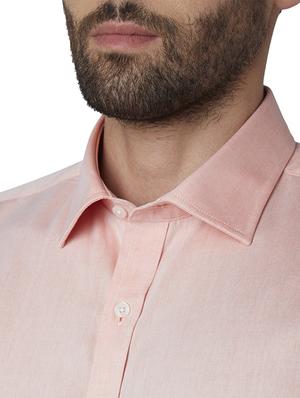 orange solid formal shirt - 17802083 - Standard Image - 5